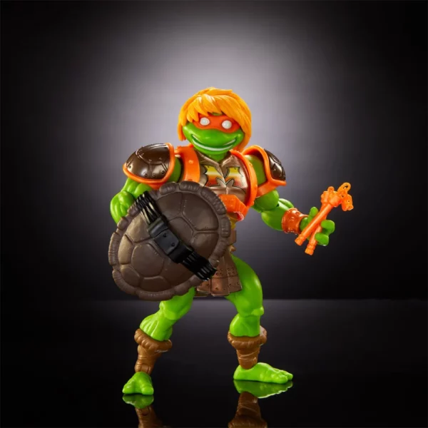 Michelangelo Turtles of Grayskull das MOTU x TMNT Crossover mit den Masters of the Universe Origins und Teenage Mutant Ninja Turtles Actionfiguren von Mattel