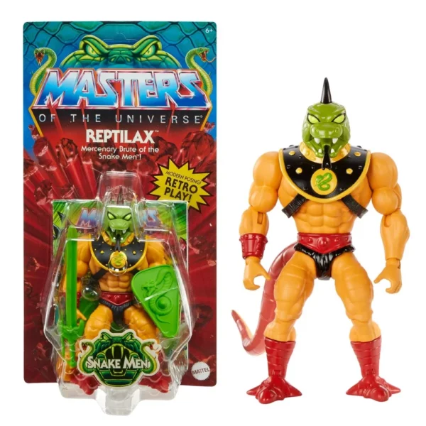 Reptilax Masters of the Universe (MotU) Origins Snake Men Fan Channel Exclusive Figur von Mattel