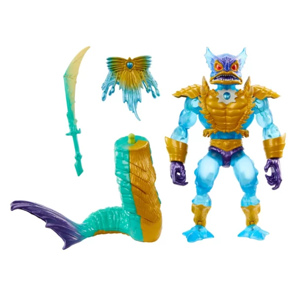 Mer-Man Turtles of Grayskull Deluxe Figur MOTU x TMNT Crossover mit den Masters of the Universe Origins und Teenage Mutant Ninja Turtles Figuren von Mattel.