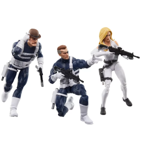 S.H.I.E.L.D. 3-Pack Marvel Legends Series Dum Dum Dugan, Nick Fury Jr. und Sharon Carter Figuren von Hasbro aus Captain America