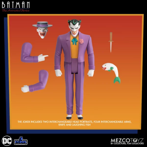 Figuren 4-Pack Batman, Robin, Catwoman und Joker von Mezco Toyz aus DC Batman: The Animated Series