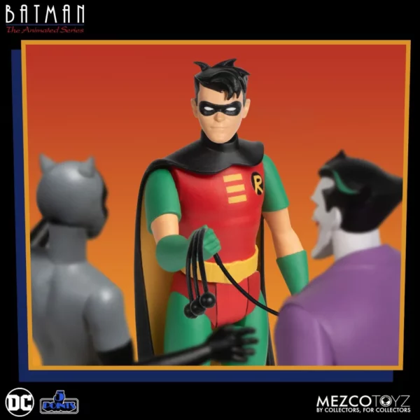 Figuren 4-Pack Batman, Robin, Catwoman und Joker von Mezco Toyz aus DC Batman: The Animated Series