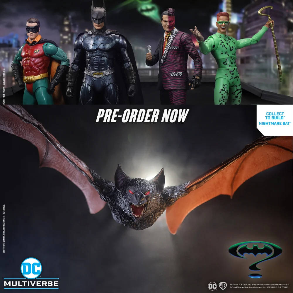 The Batman Forever Build-A-Nightmare Bat Wave mit Batman, Robin, The Riddler und Two Face Actionfiguren von McFarlane Toys