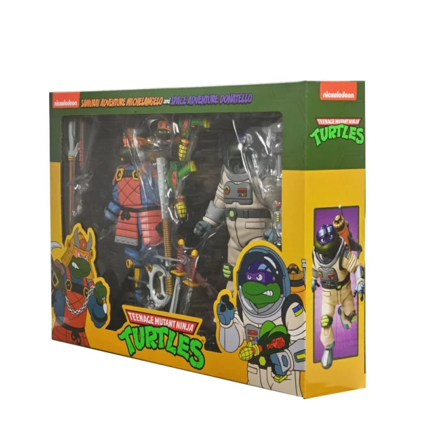 Samurai Adventure Michelangelo und Space Adventure Donatello Teenage Mutant Ninja Turtles (TMNT) Cartoon Figuren von NECA