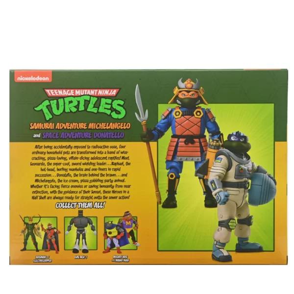 Samurai Adventure Michelangelo und Space Adventure Donatello Teenage Mutant Ninja Turtles (TMNT) Cartoon Figuren von NECA