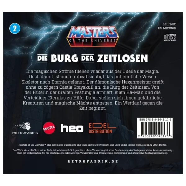 Die Burg der Zeitlosen (#2) Masters of the Universe Hörspiel CD von der Retrofabrik